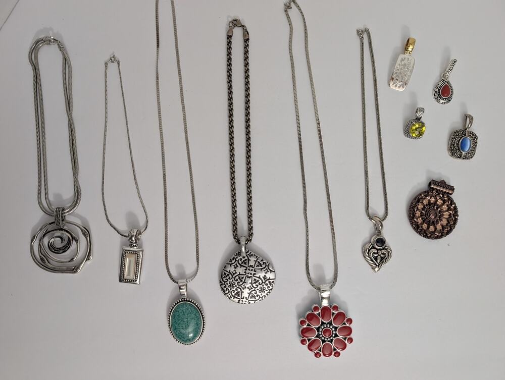 Women's Necklace Pendant Lot Gemstones Unique Statement Necklace